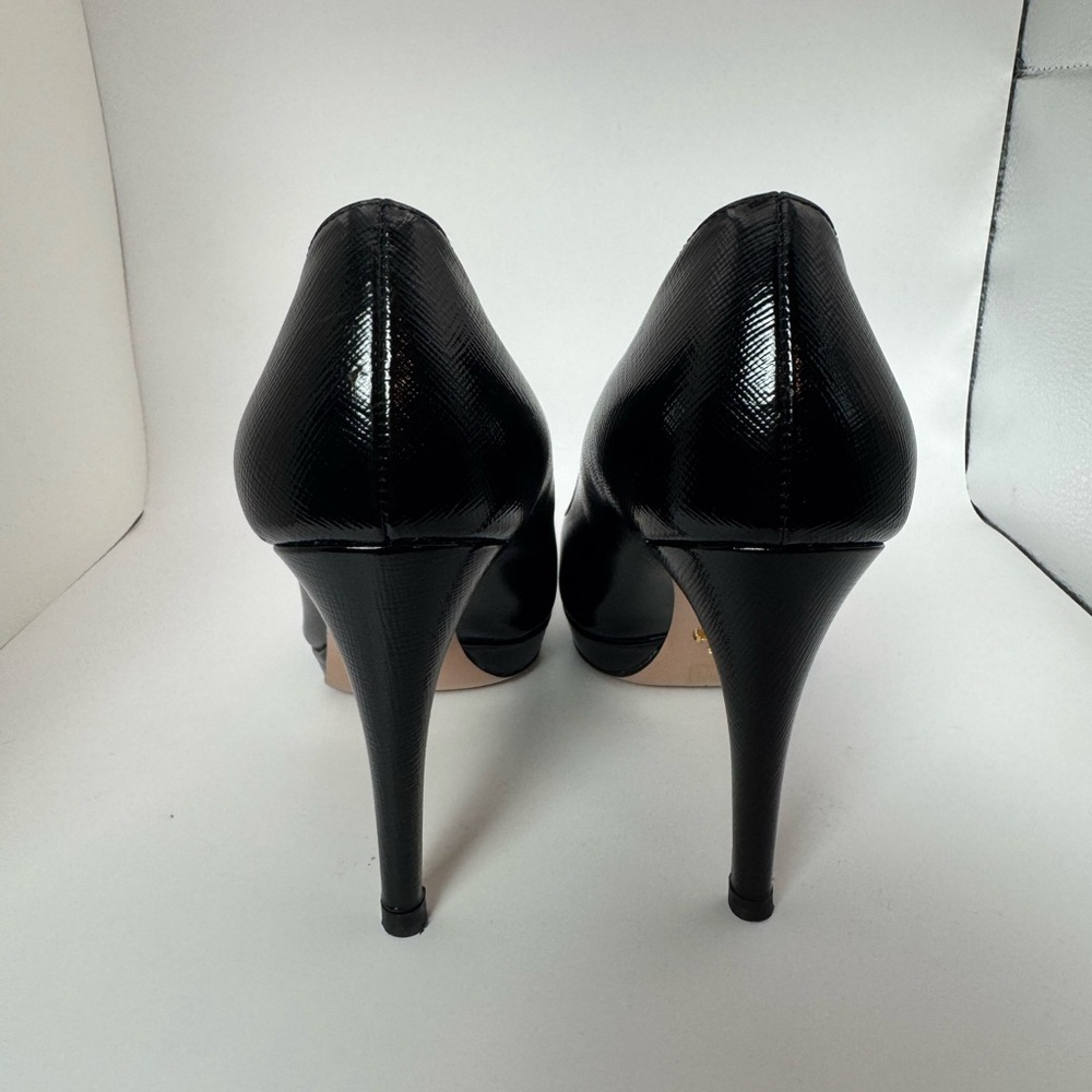 PRADA Black Patent Leather Heels – Size 37 - Picture 9 of 13